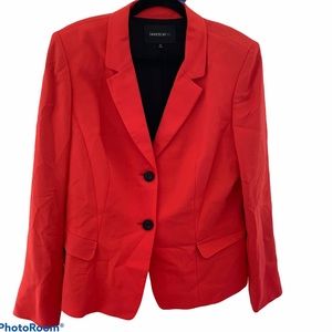 Lafayette 148 Red Orange Career Blazer NWT size 16